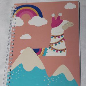 80 sheet Lined binder Llama notebook